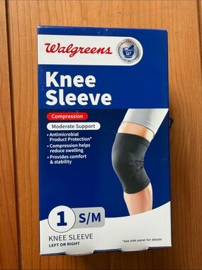 Walgreens Black Knee Sleeve Compression Support - S/M